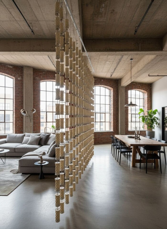 Spiral Dokulu Doğal Renk Tasarımlı Seperatör