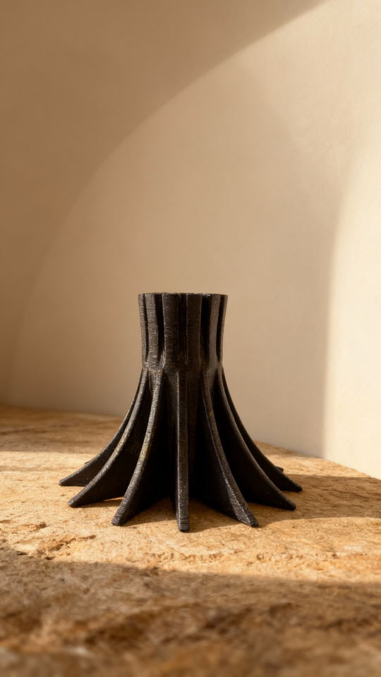 Mimari Dokulu 3D Seramik Vazo