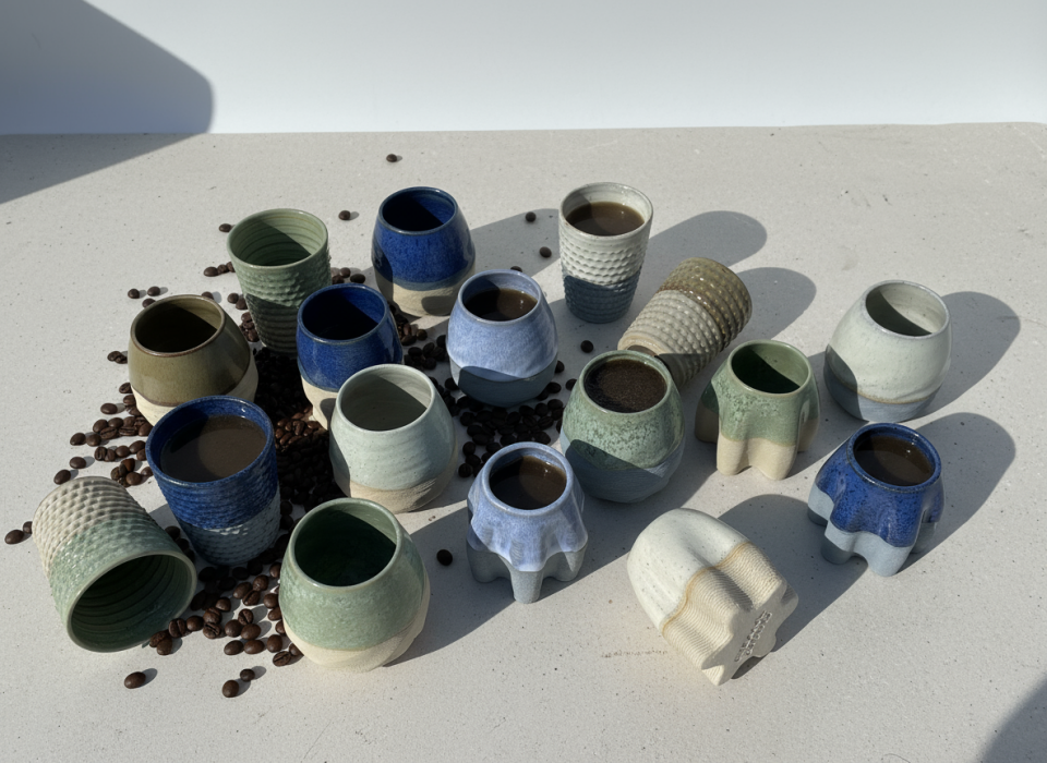 3D Seramik Baskı Yumuşak Form Espresso Bardak Seti (2’li)